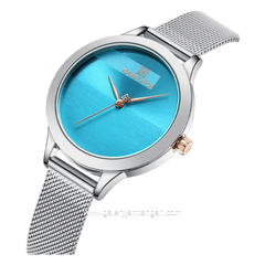 NAVIFORCE NF-5027L Silver Dial Blue Mesh Stainless Steel