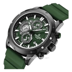 NAVIFORCE NF-8036M Chronograph Green Black Silicone Strap