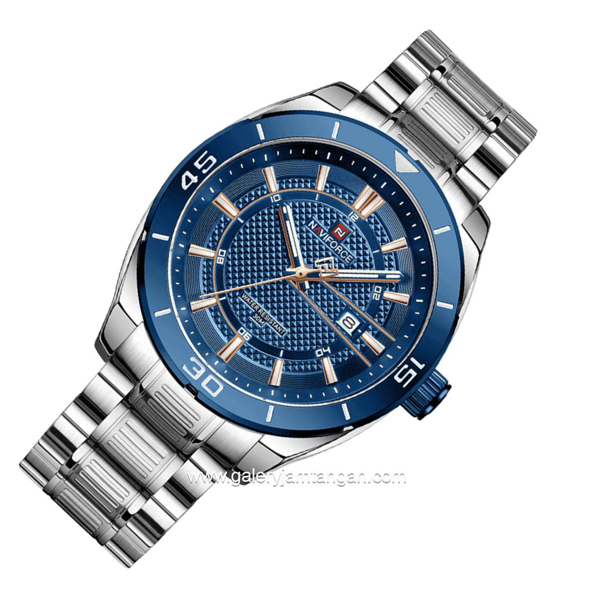 NAVIFORCE NF-9210 Silver Dial Blue Stainless Steel