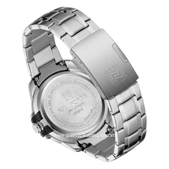 NAVIFORCE NF-9215 Silver Dial Blue Stainless Steel Strap