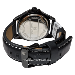 NAVIFORCE NF-8023 Full Black Leather Strap