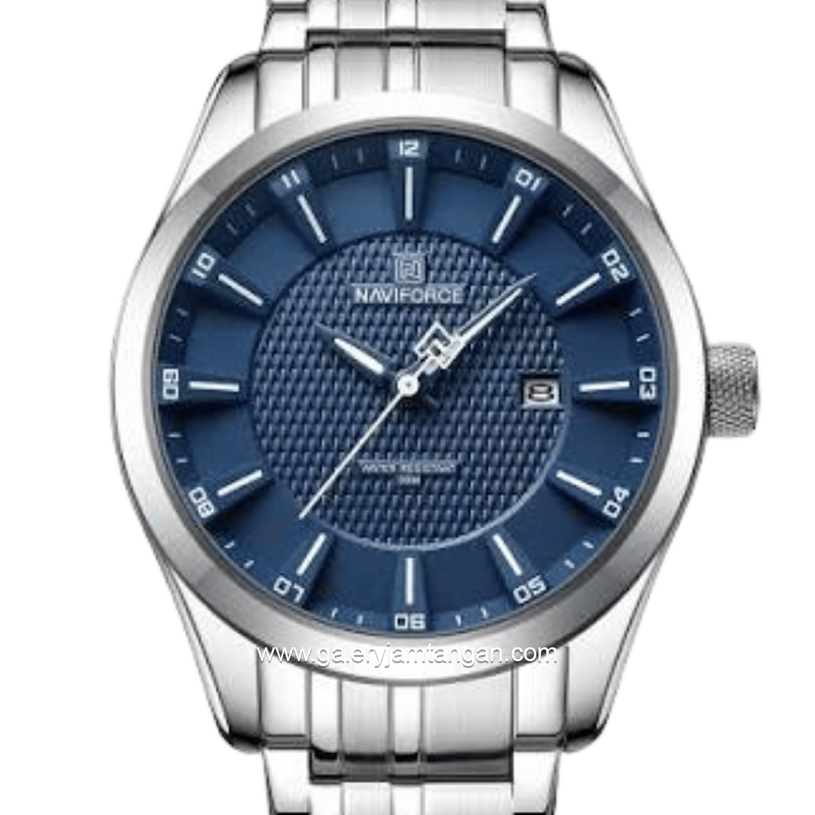 NAVIFORCE NF-8032 Silver Dial Navy Stainless Steel
