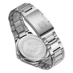 NAVIFORCE NF-9214 Silver Dial Black Stainless Steel
