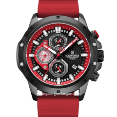NAVIFORCE NF-8036M Chronograph Red Black Silicone Strap