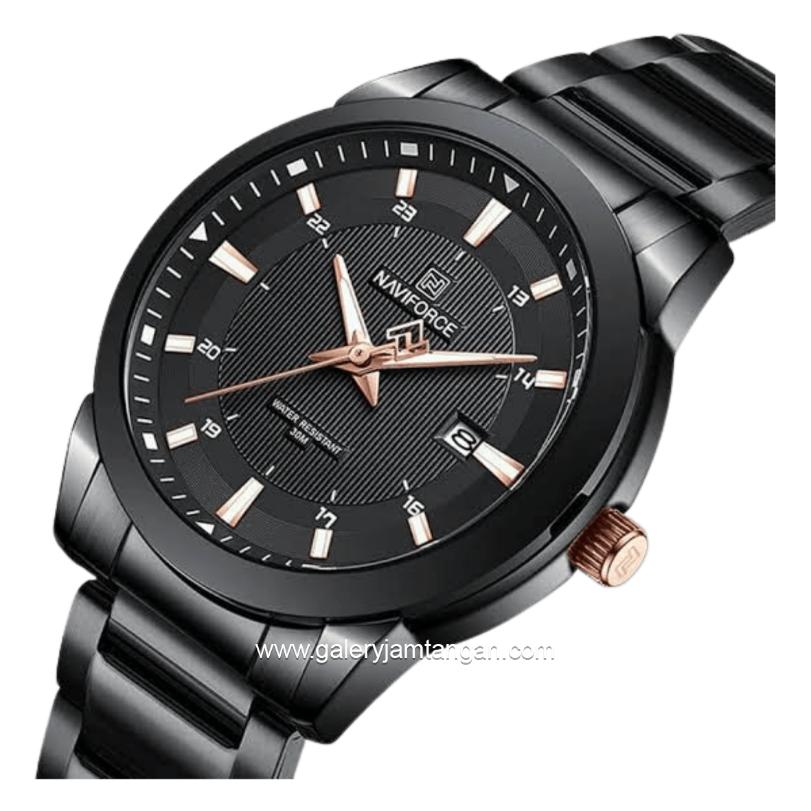 NAVIFORCE NF-8029 Black Stainless Steel Strap