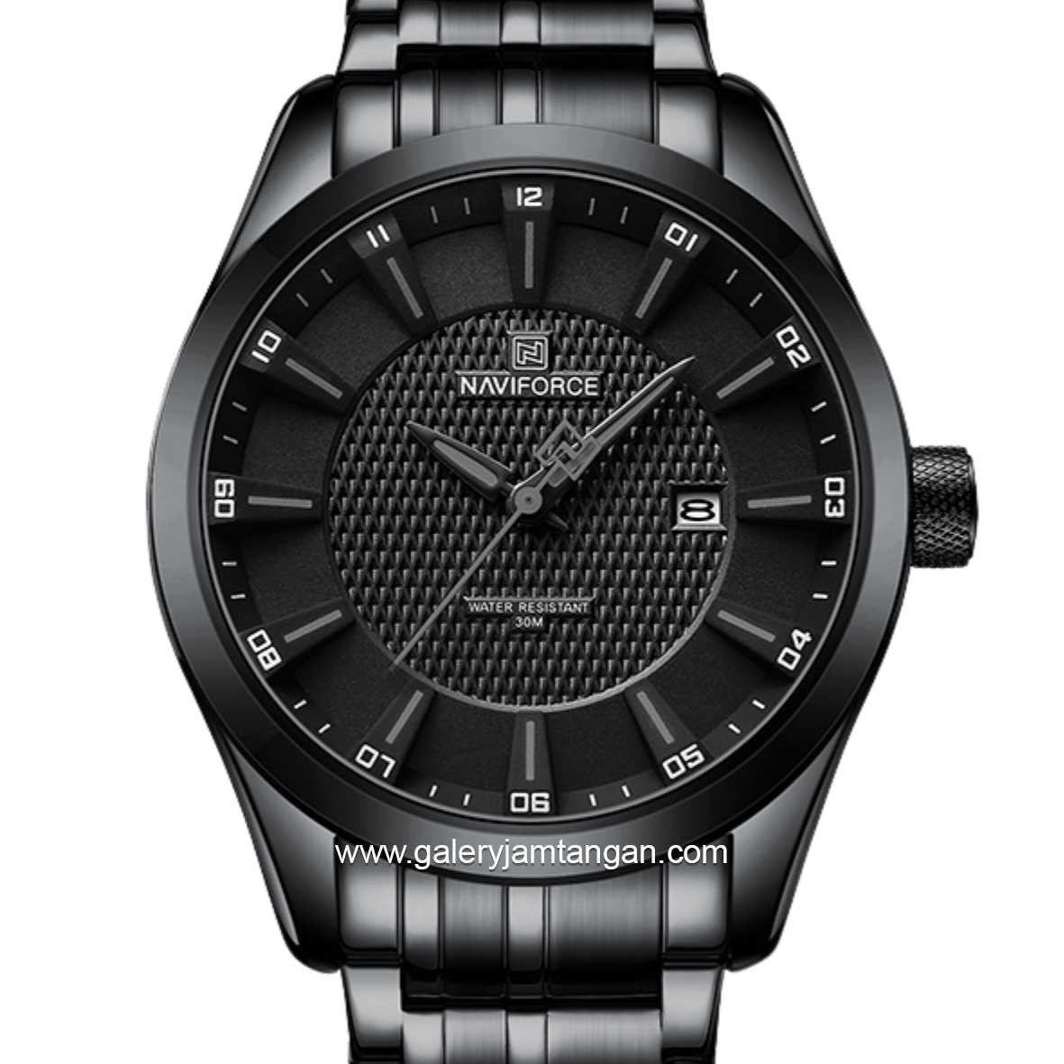 NAVIFORCE NF-8032 Black Hour Marker Grey Stainless Steel