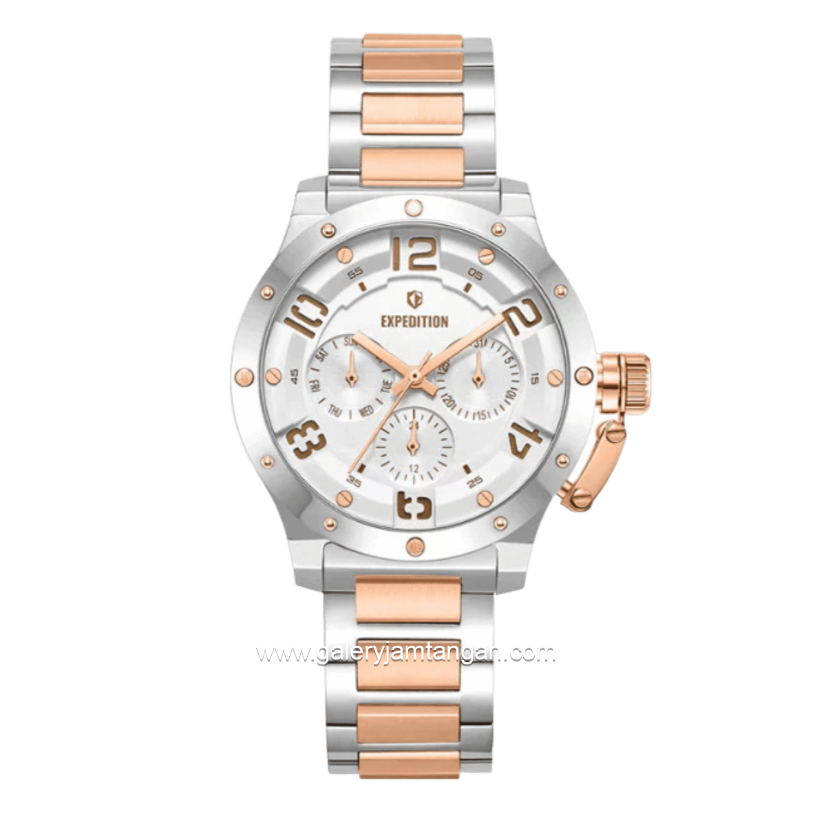EXPEDITION E 6381 BFBTRSL1 Silver Rosegold Stainless Steel Strap