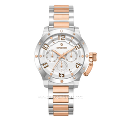 EXPEDITION E 6381 BFBTRSL1 Silver Rosegold Stainless Steel Strap