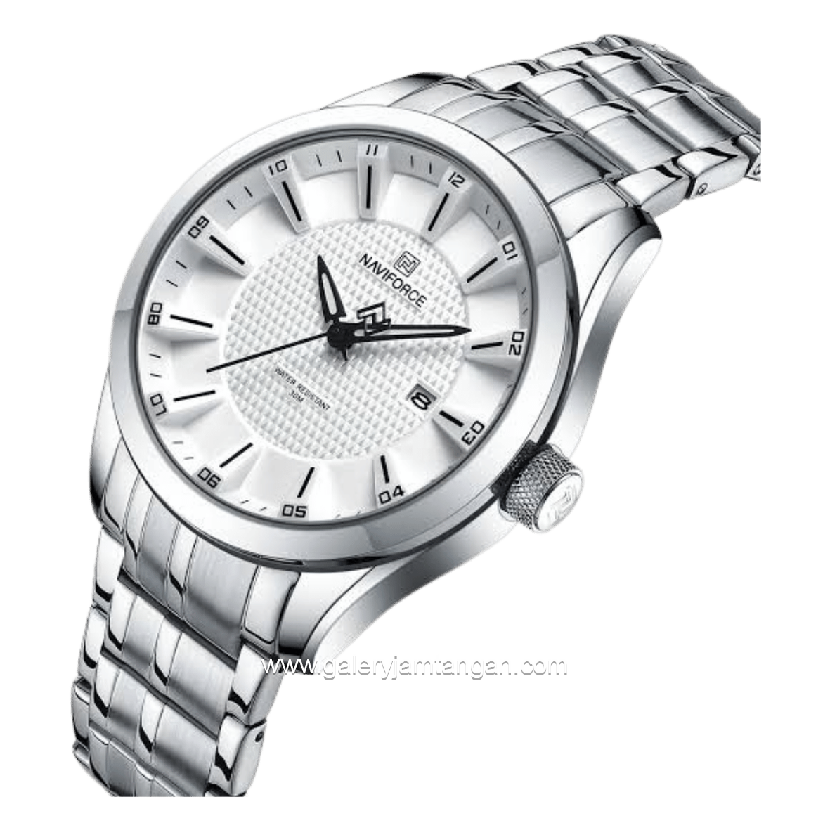 NAVIFORCE NF-8032 Silver Dial White Stainless Steel