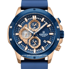 NAVIFORCE NF-8036M Chronograph Blue Rosegold Silicone Strap