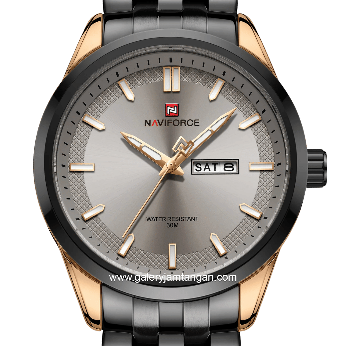 NAVIFORCE NF-9203M Black Rosegold Stainless Steel