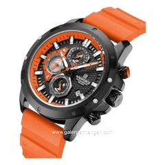 NAVIFORCE NF-8036M Chronograph Orange Black Silicone Strap