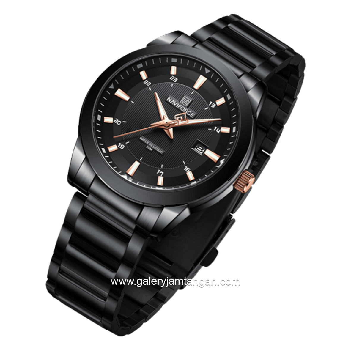 NAVIFORCE NF-8029 Black Stainless Steel Strap