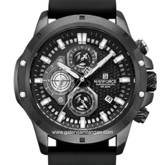 NAVIFORCE NF-8036M Chronograph Full Black Silicone Strap
