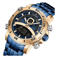 NAVIFORCE NF-9181M Digital Analog Blue Rosegold Stainless Steel