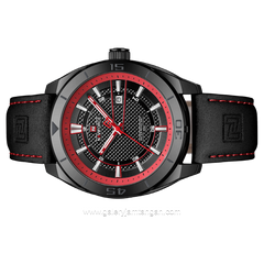 NAVIFORCE NF-9209 Black Dial Black Leather Strap