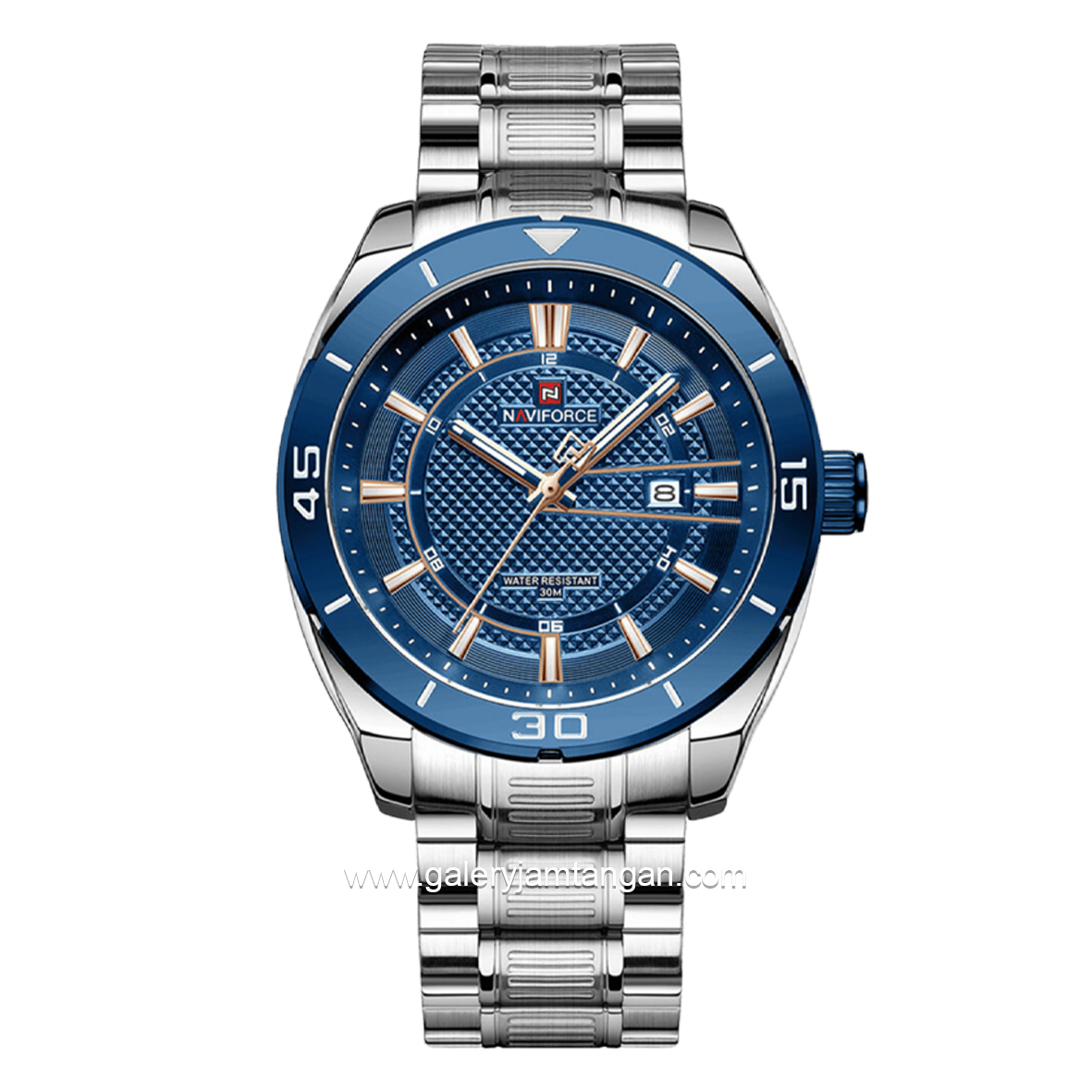 NAVIFORCE NF-9210 Silver Dial Blue Stainless Steel