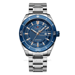 NAVIFORCE NF-9210 Silver Dial Blue Stainless Steel