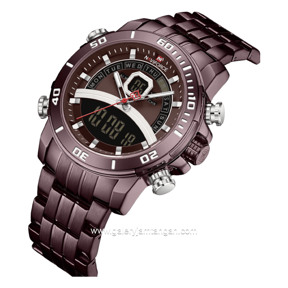 NAVIFORCE NF-9181M Digital Analog Full Brown Stainless Steel