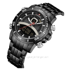 NAVIFORCE NF-9181M Digital Analog Full Black Stainless Steel