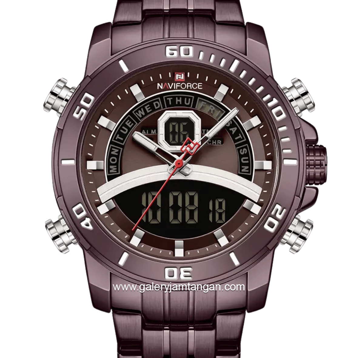 NAVIFORCE NF-9181M Digital Analog Full Brown Stainless Steel