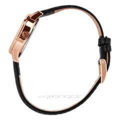 CHRIST VERRA SOLUNAE CV 51016L-25 BLU Black Rosegold Dial Blue Leather Strap