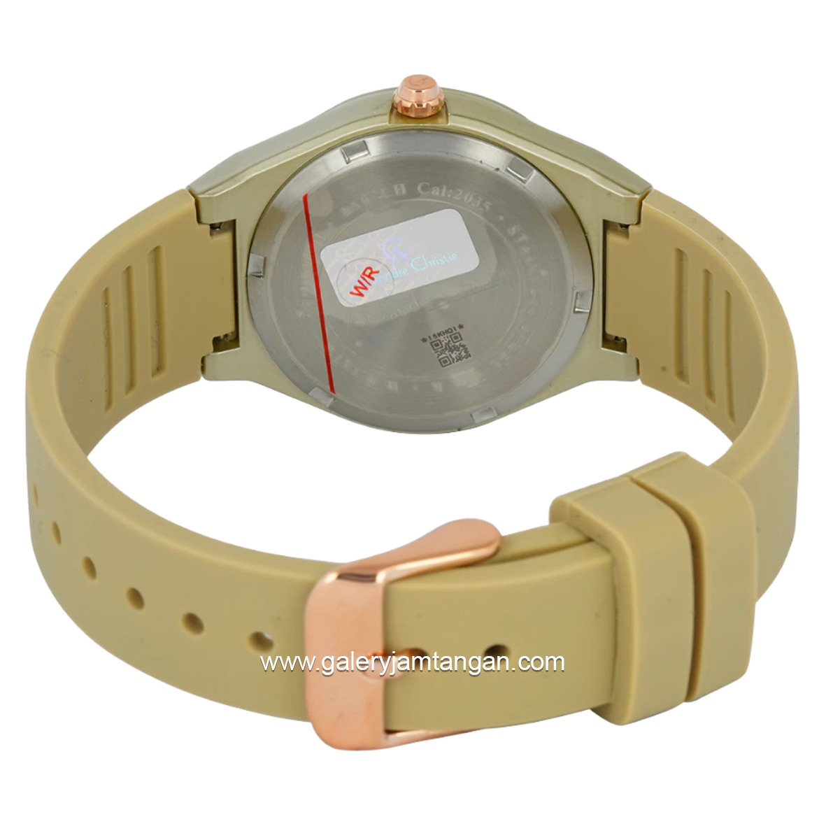 Alexandre Christie Passion AC 2A07 LH RRGBG Beige Dial Beige Rubber Strap