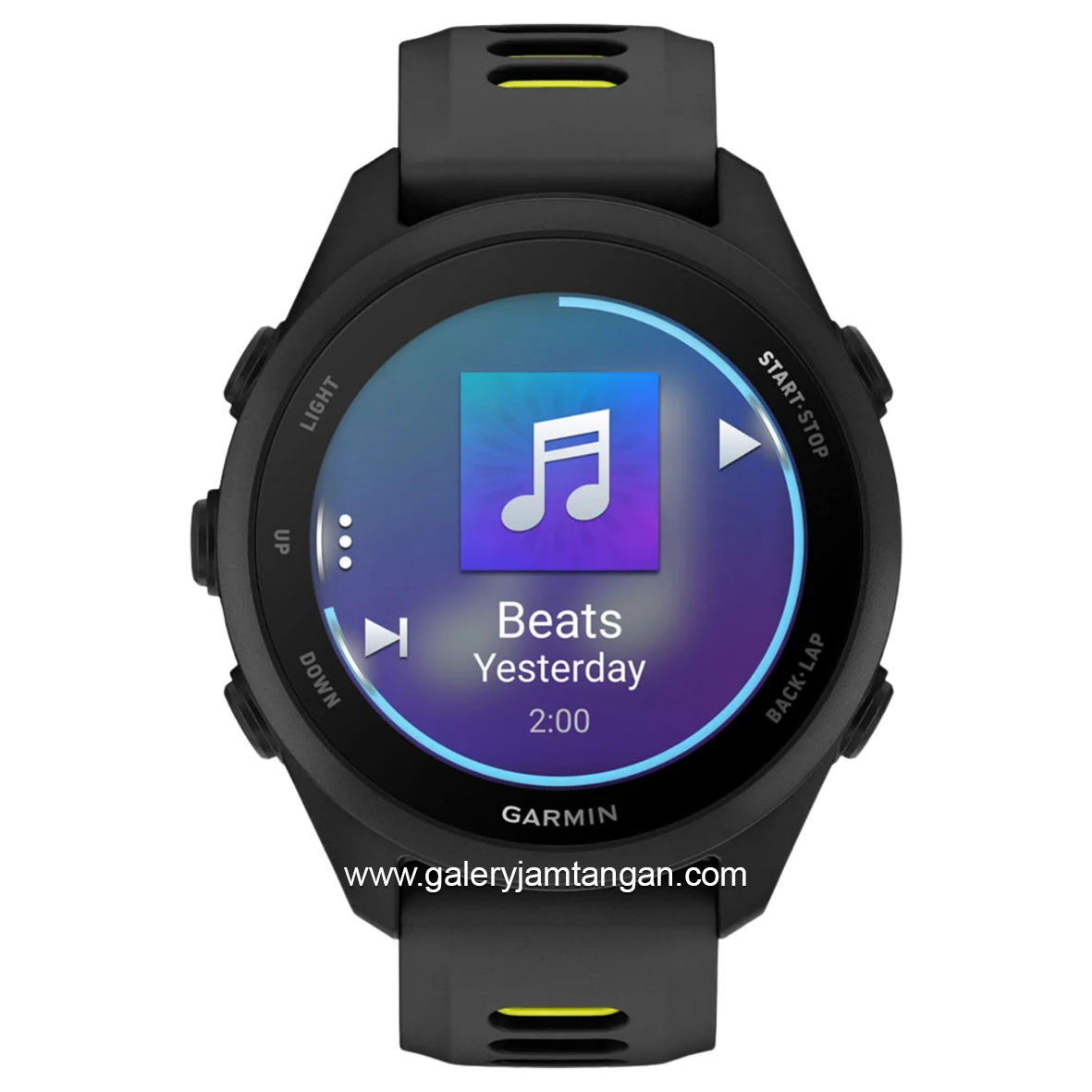 GARMIN FORERUNNER 170 MUSIC BLACK AMP YELLOW Smartwatch Silicone Strap