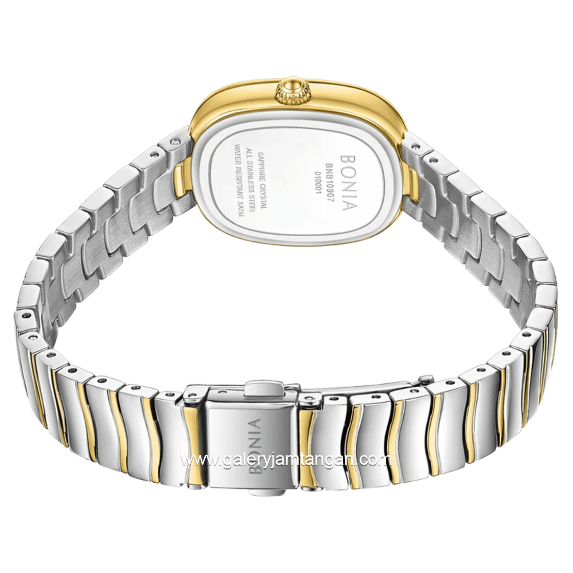 BONIA BNB10907-2112 Silver Yellow Dial White Stainless Steel Strap