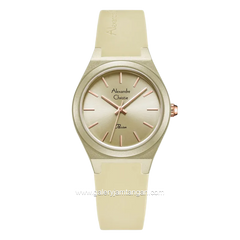 Alexandre Christie Passion AC 2A07 LH RRGBG Beige Dial Beige Rubber Strap