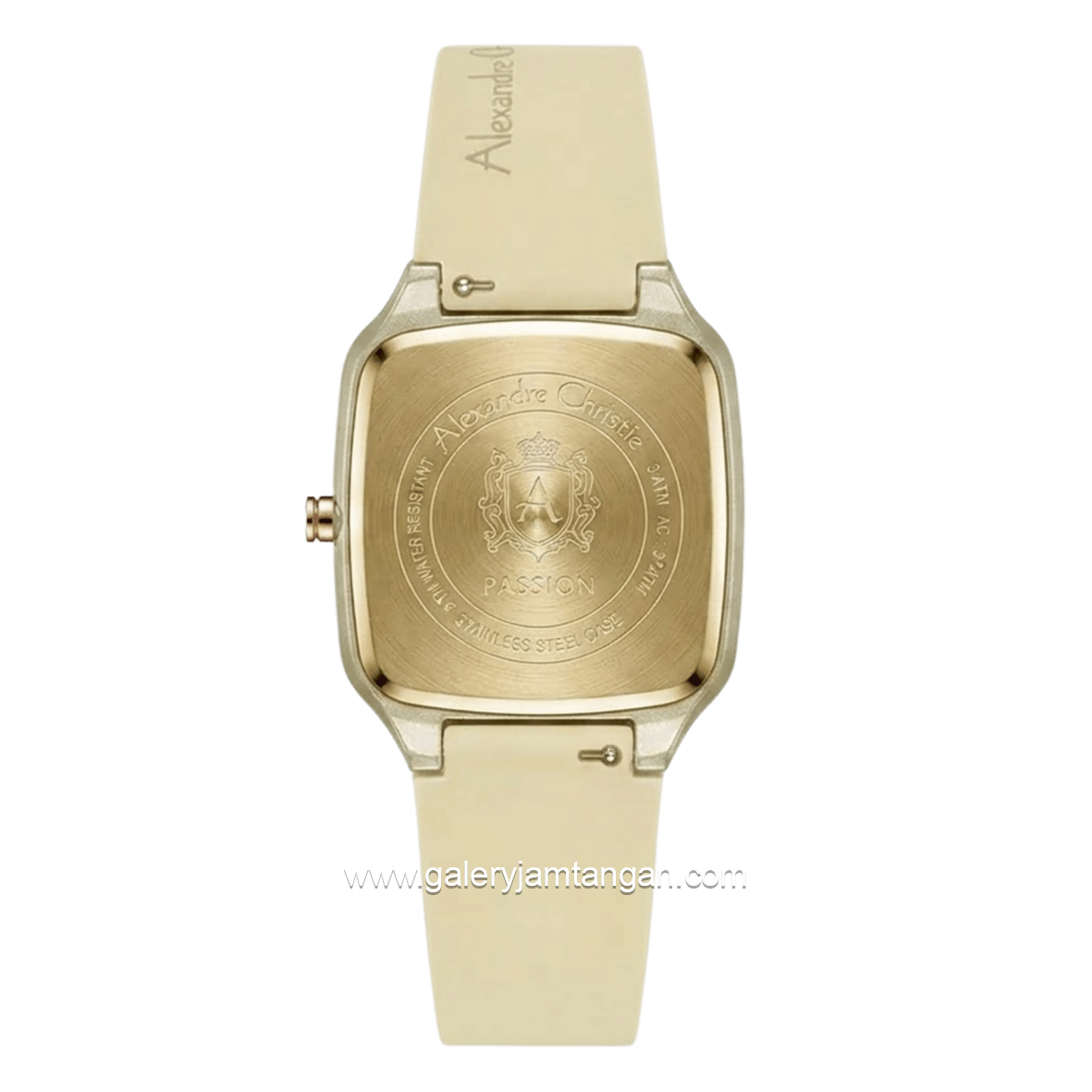 Alexandre Christie Passion AC 2A08 LH RRGBG Beige Dial Beige Rubber Strap