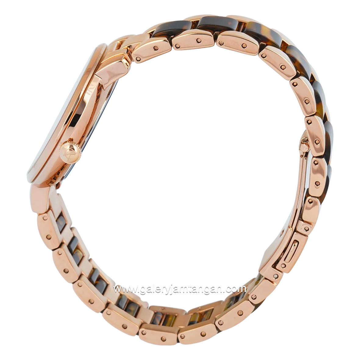 Alexandre Christie Passion AC 2A56 BF BRGRGBO Rose Gold Dial Dual Tone Steel Acetate Strap