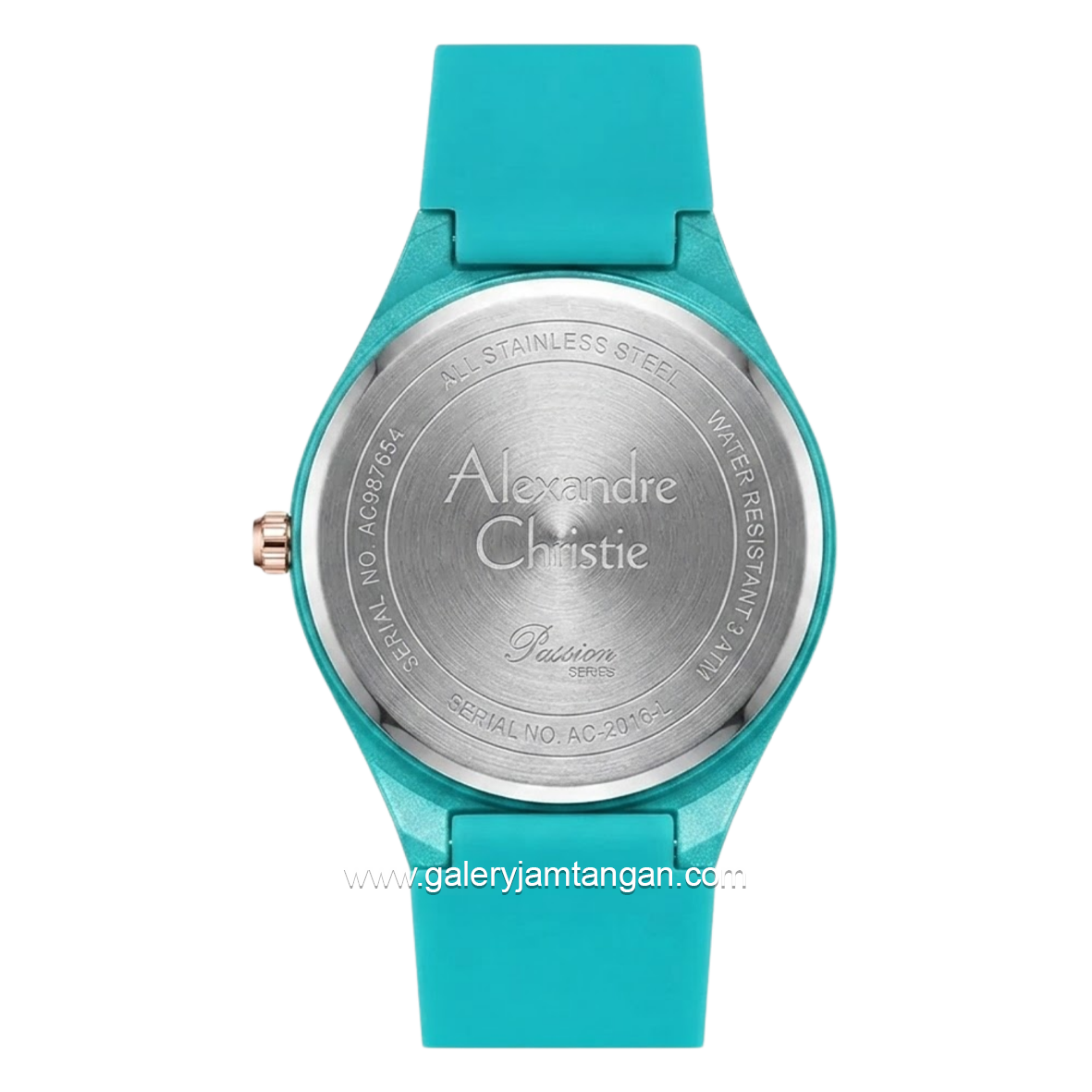 Alexandre Christie Passion AC 2A07 LH RRGLB Light Blue Dial Light Blue Rubber Strap