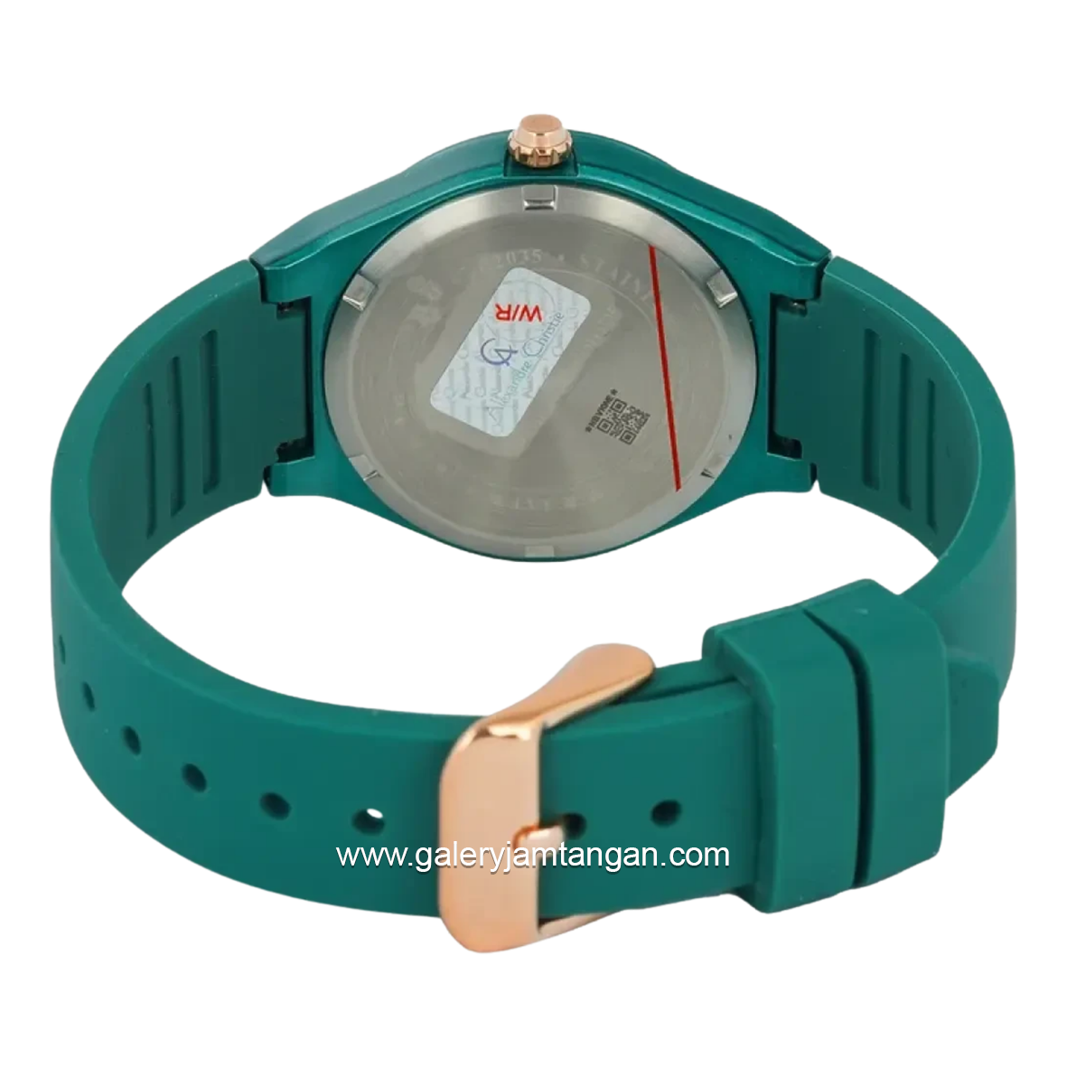 Alexandre Christie Passion AC 2A07 LH RRGDN Green Dial Green Rubber Strap