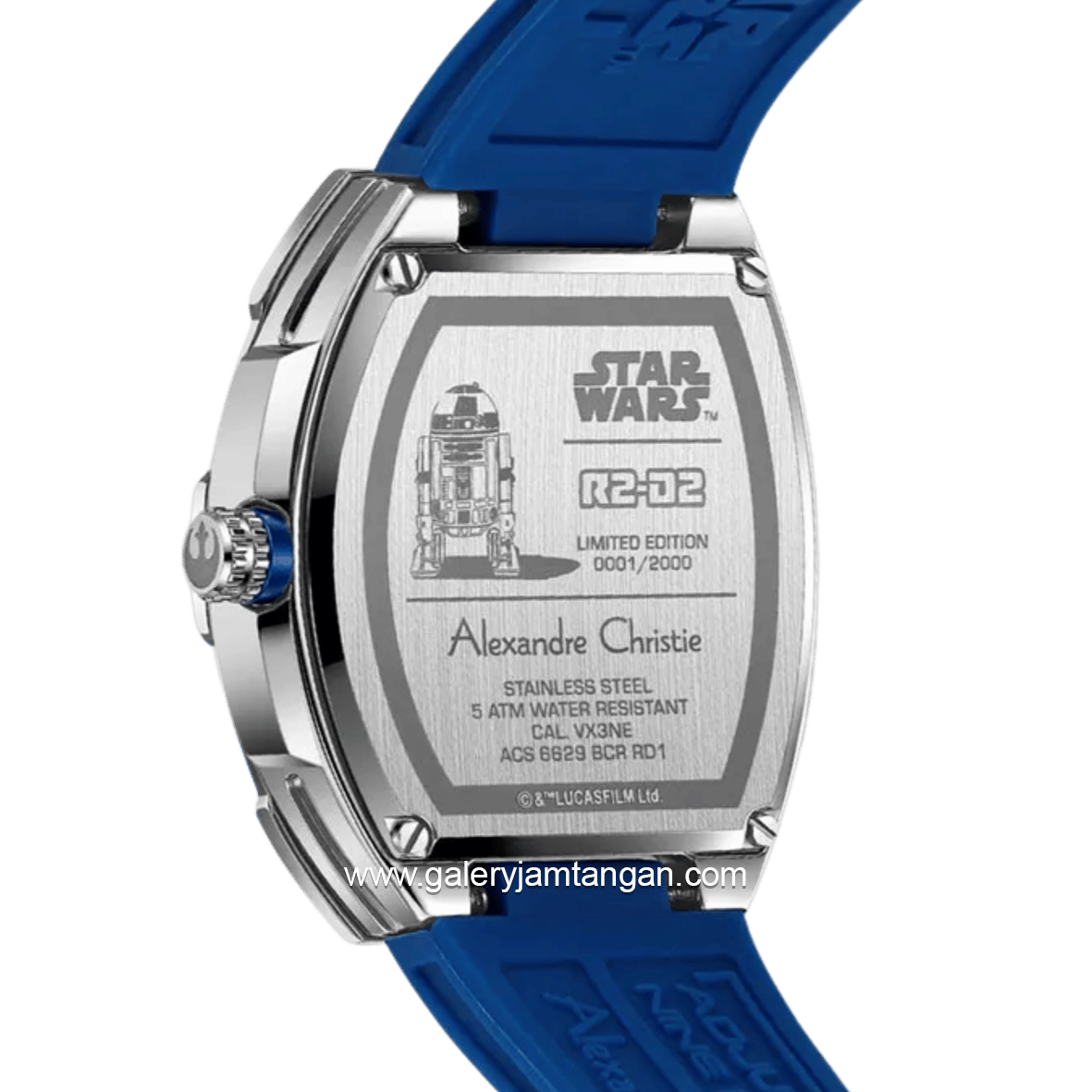 Alexandre Christie X Star Wars AC 6629 BCRRD1 R2-D2 Edition Blue Rubber Limited Edition