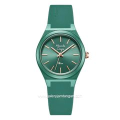 Alexandre Christie Passion AC 2A07 LH RRGDN Green Dial Green Rubber Strap