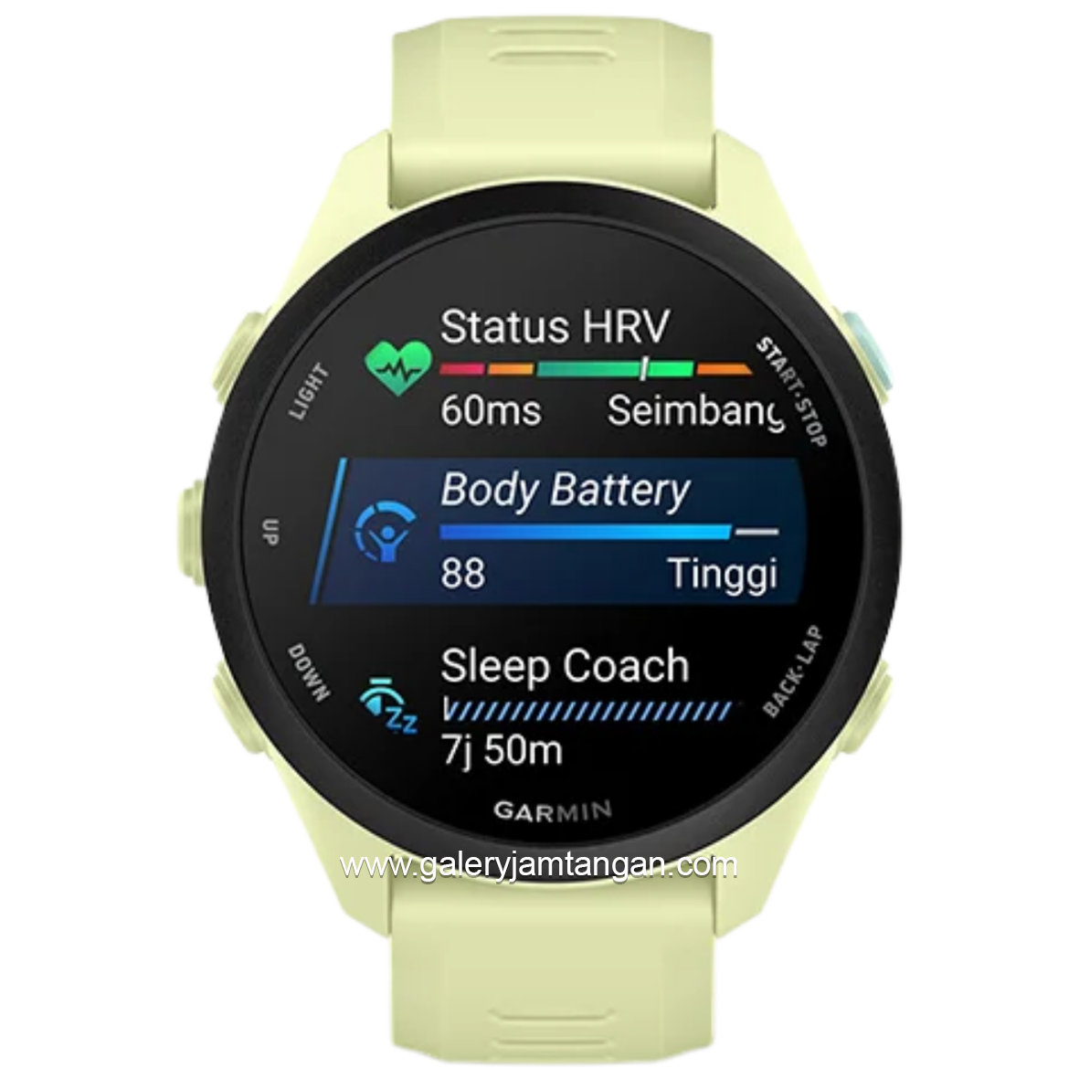 GARMIN FORERUNNER F70 Citron Smartwatch Silicone Strap