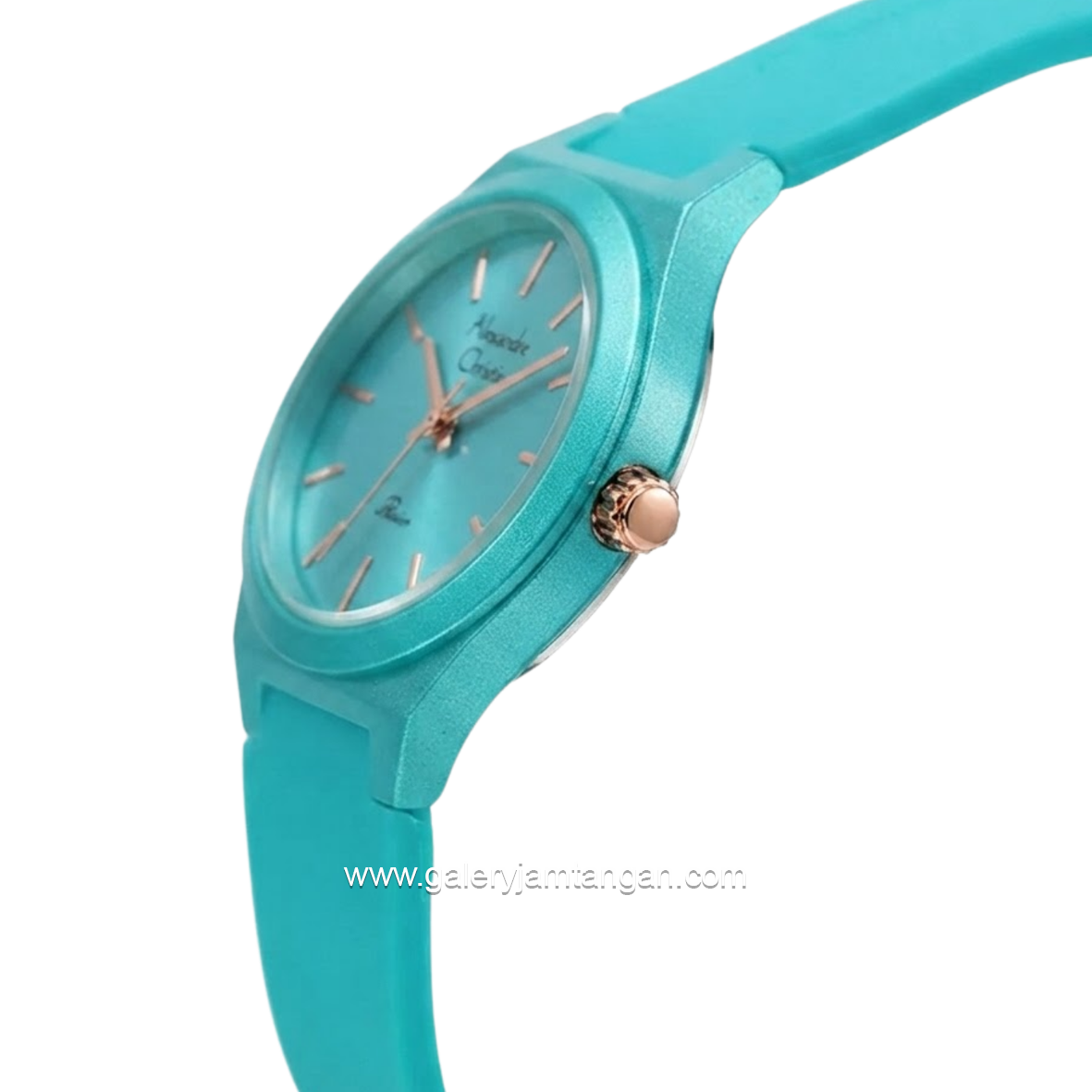 Alexandre Christie Passion AC 2A07 LH RRGLB Light Blue Dial Light Blue Rubber Strap