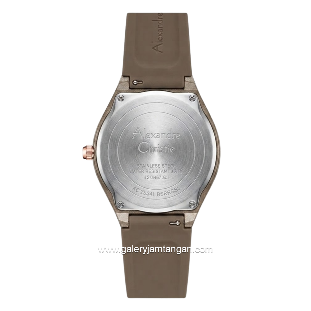 Alexandre Christie Passion AC 2A07 LH RRGDB Brown Dial Brown Rubber Strap