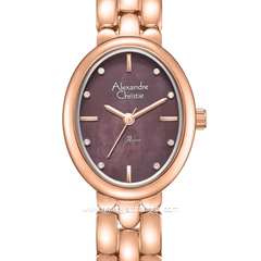 Alexandre Christie Passion AC 2C15 LH BRGMO Purple Dial Rose Gold Stainless Steel Strap