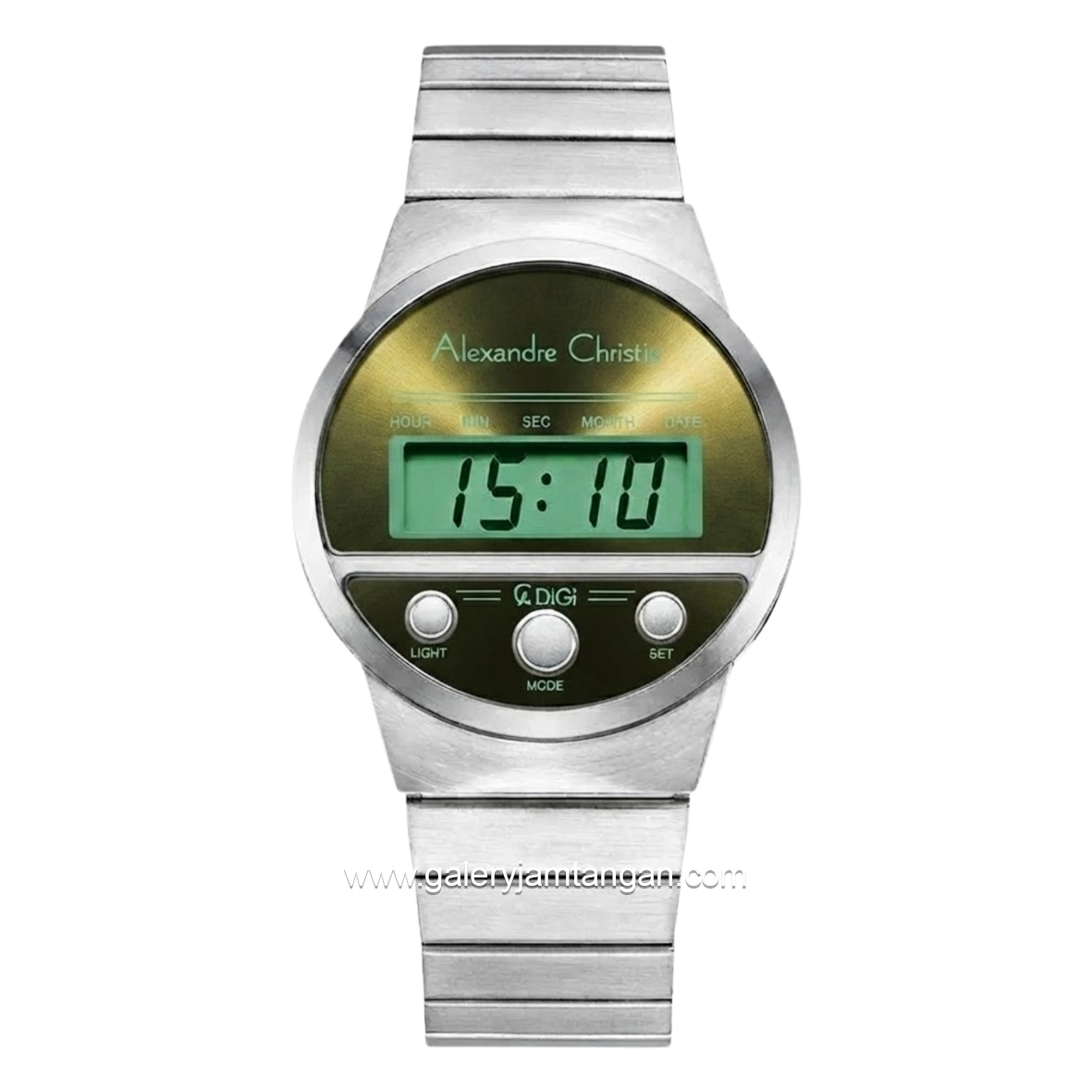 Alexandre Christie AC 9500 LH Digital Silver Dial Purple Stainless Steel