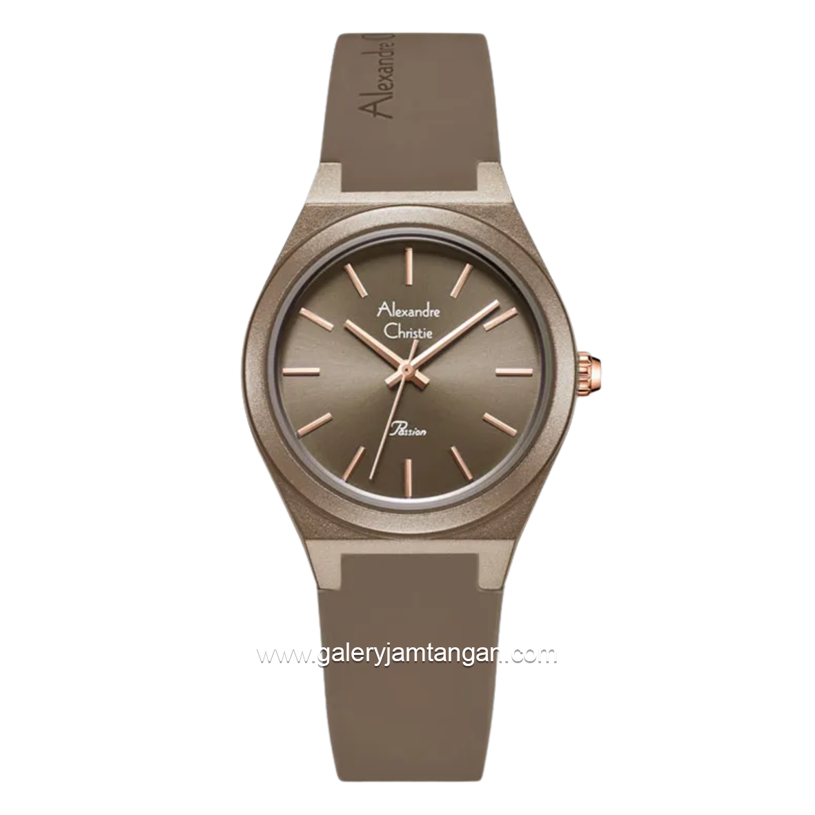 Alexandre Christie Passion AC 2A07 LH RRGDB Brown Dial Brown Rubber Strap
