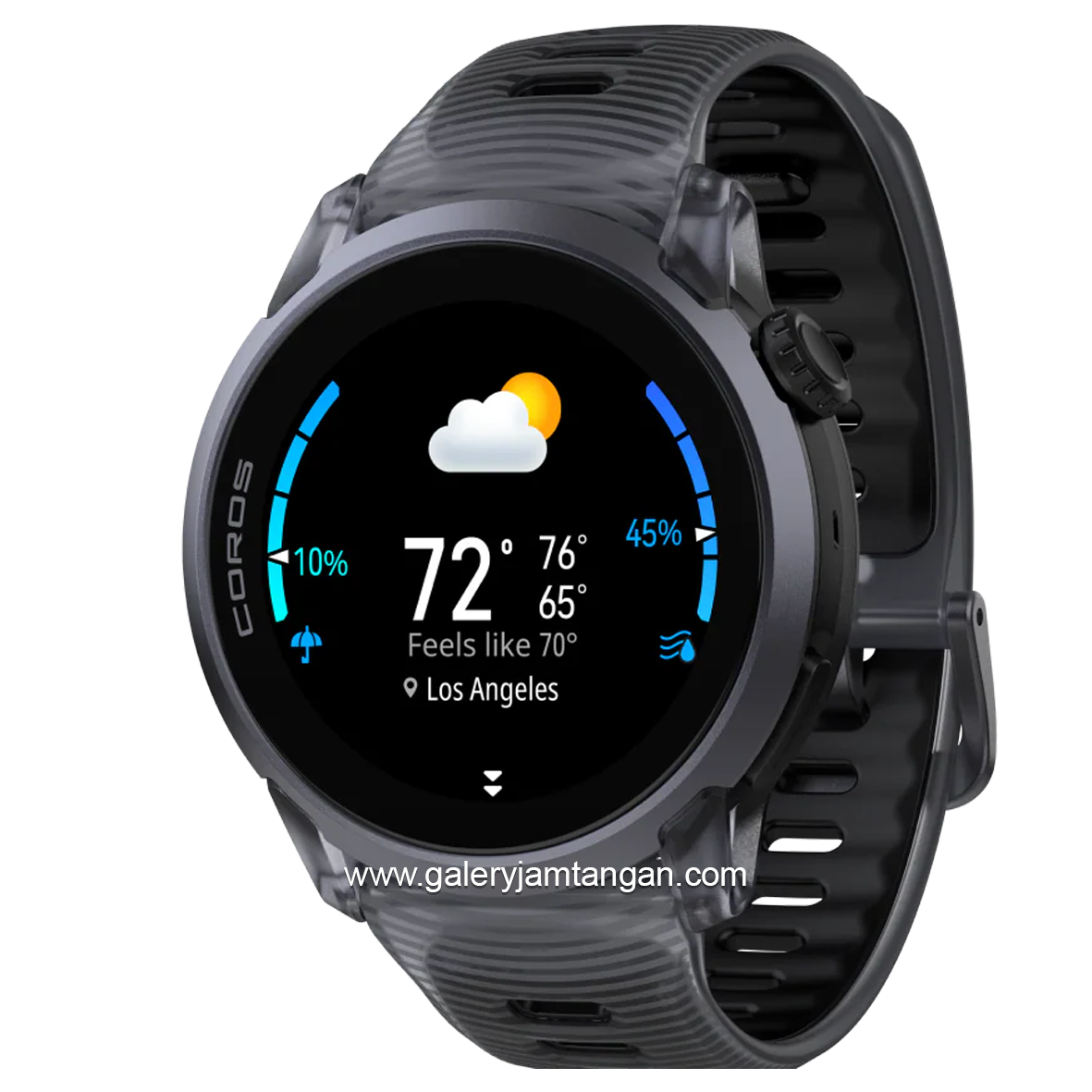 Coros Pace 4 GPS Black Silicone Strap