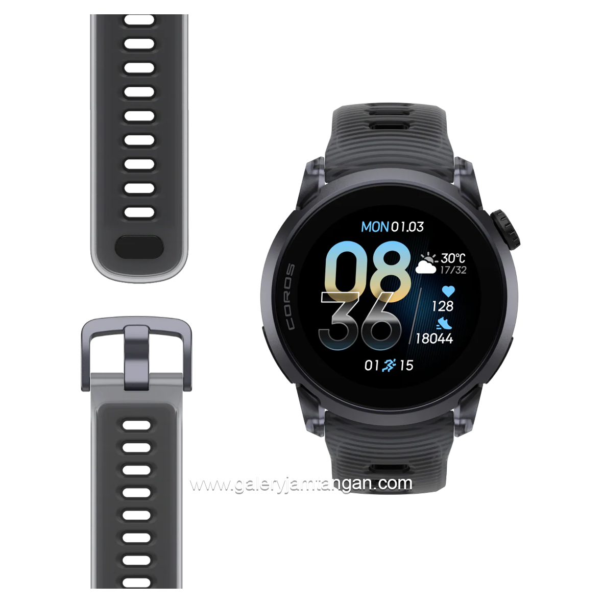 Coros Pace 4 GPS Black Silicone Strap