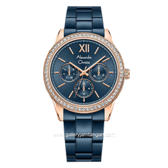 Alexandre Christie AC 2A46 BF Blue Rosegold Multifunction Stainless Steel Strap