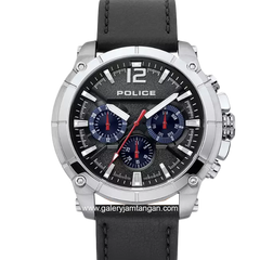 POLICE PL.15724JS/02 Black Leather Strap