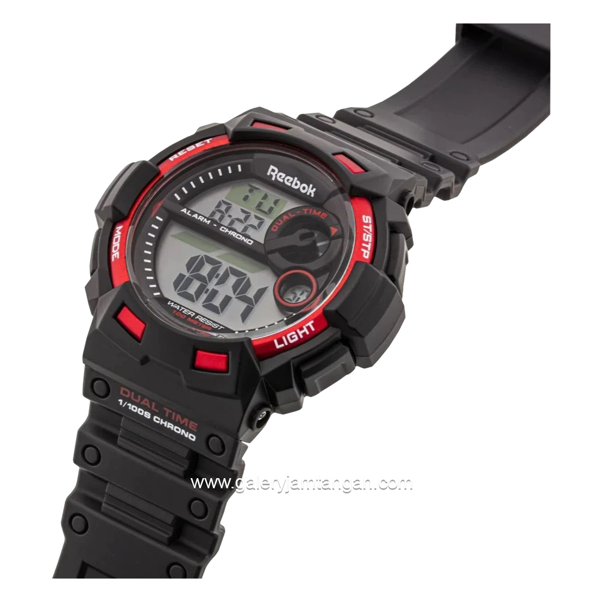 REEBOK RV-PAT-G9-PBPB-WR Black Red Silicone Strap