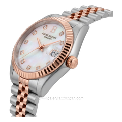 REGAN HARNEY LADY MONODATE RH013-04 Combination Silver Rosegold Dial White MOP Stainless Steel