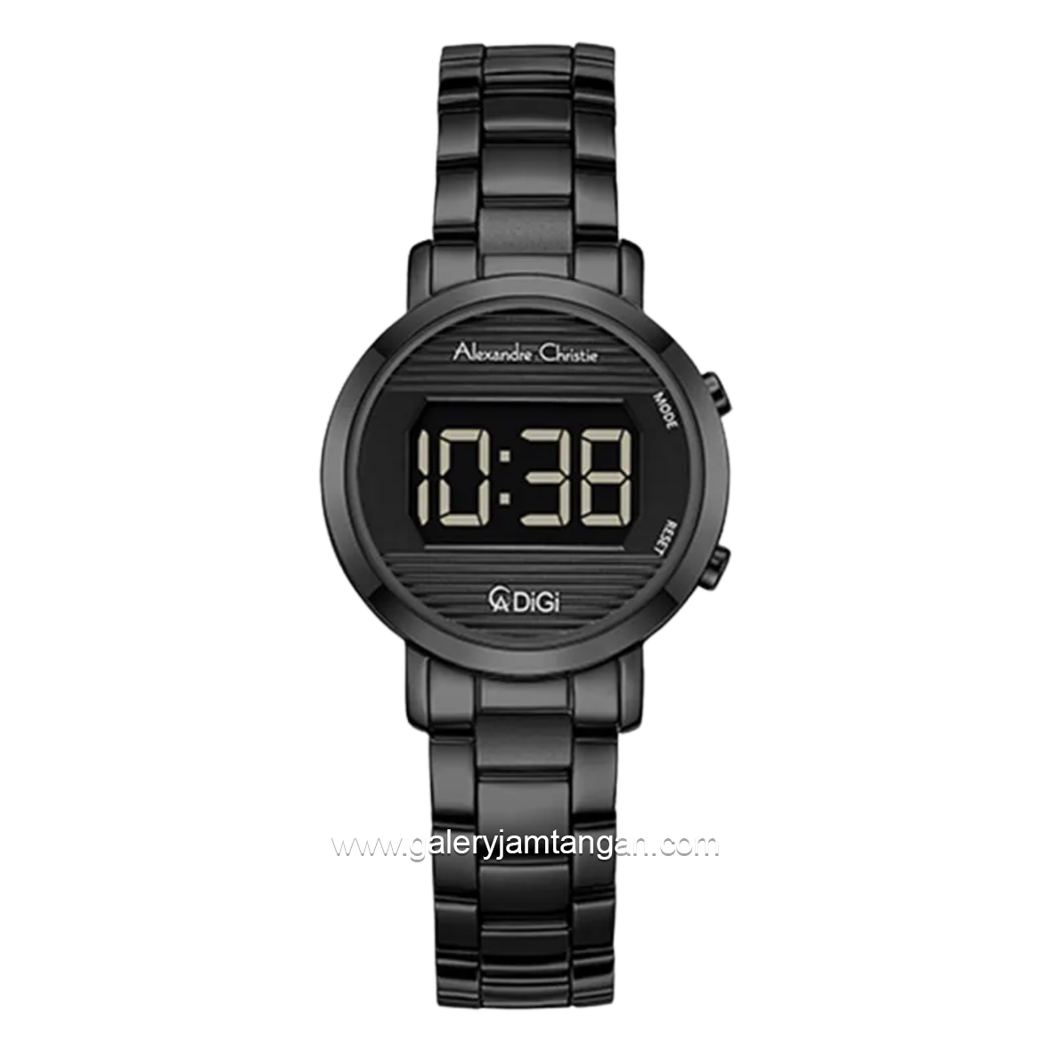 Alexandre Christie Digi AC 9497 LH BIPBA Black Digital Dial Black Stainless Steel Strap