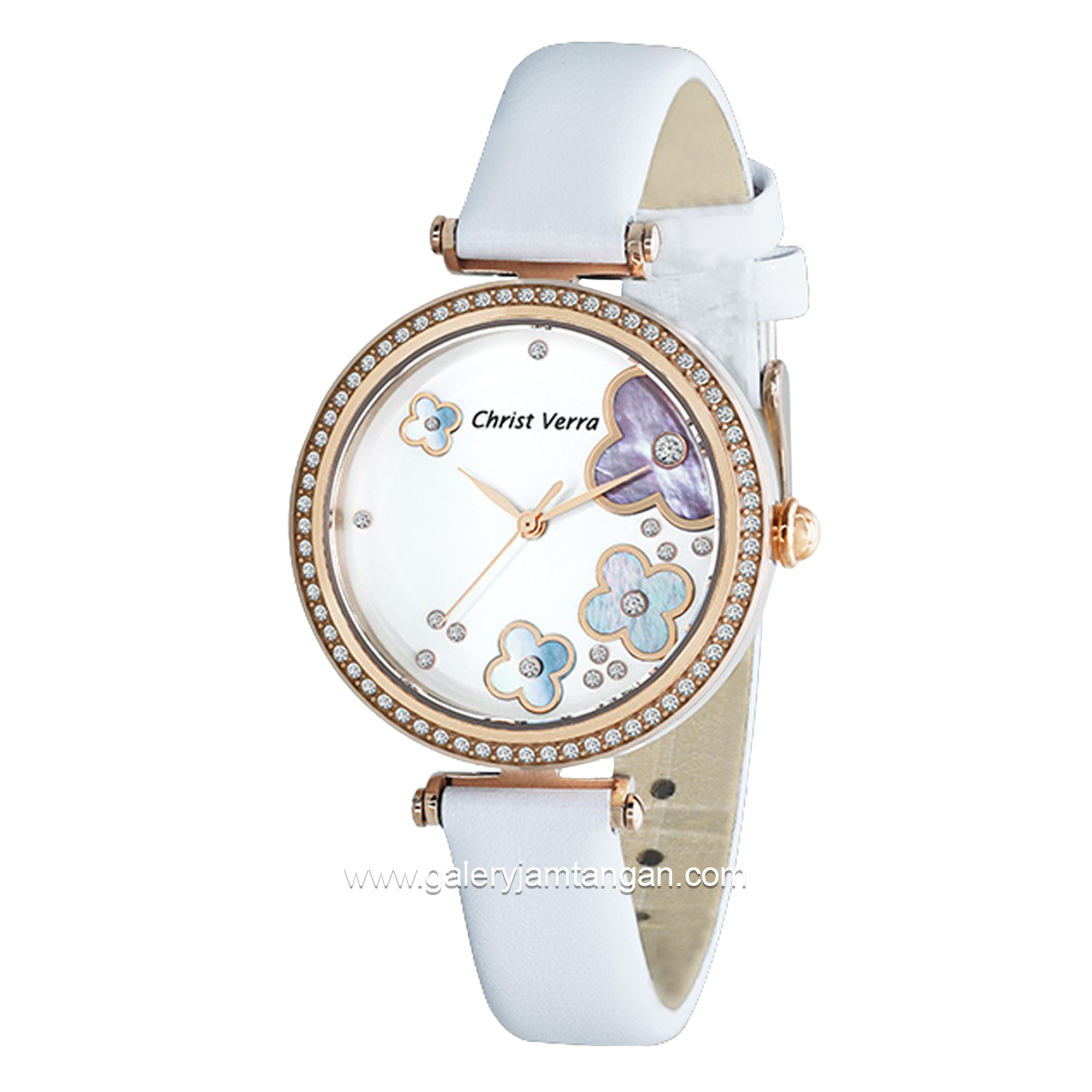 CHRIST VERRA CV 71614L-25 WHT White Leather Strap